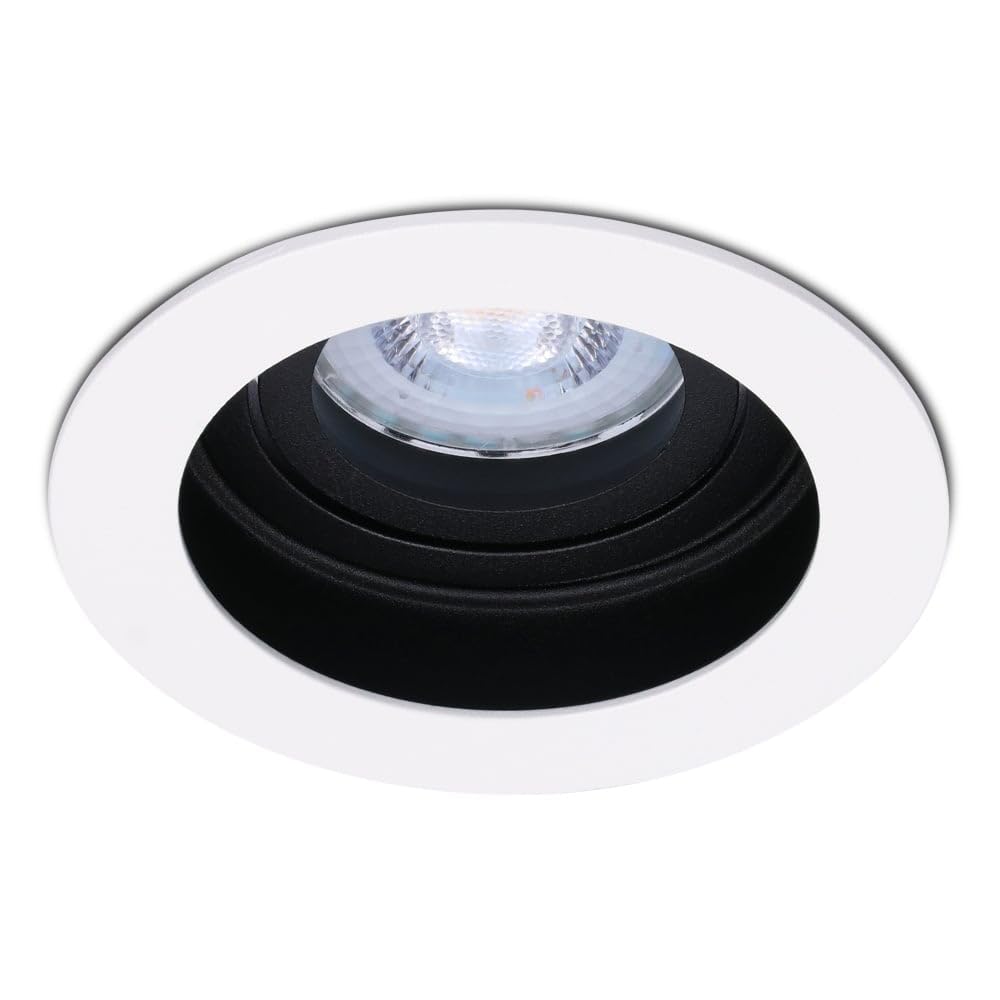 HOFTRONIC 6er Set Laredo LED Einbaustrahler GU10 4W 345lm 2700K warmweiß dimmbar schwenkbar rund IP20 Innenbereich Weiß