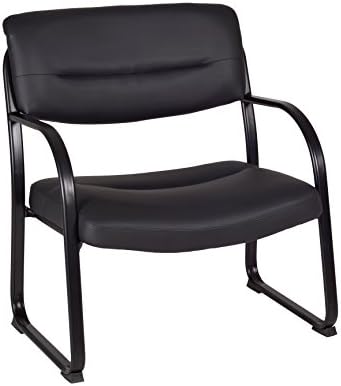 Miniatura 7 de Regency Crusoe - Silla lateral y de invitados de cuero, grande y alta, color negro