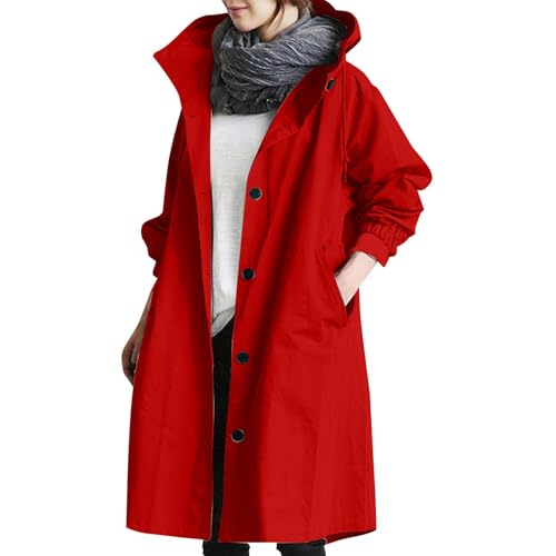 Outwear jacket taille moyenne chic automne à capuche boutons