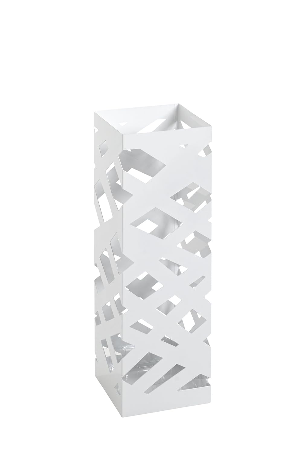 HAKU Schirmständer moderner Regenschirmständer weiß, Metall - Maße: B 16 x H 48 x T 16 cm