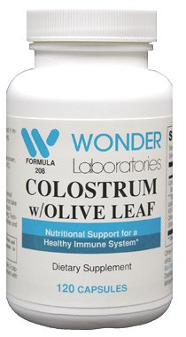 Wonder Laboratories Colostrum w/Olive Leaf - 2081-120 Capsules