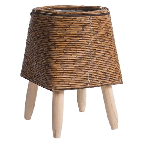Pot de fleurs tissé avec poignées, panier de rangement polyvalent - 2