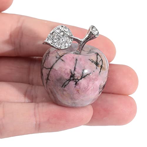 Lovionus89 Natural Rhodonite Apple Statue Healing Crystal Figure Sculpture Home Ornament Wedding Decoration 3cm - Image 2