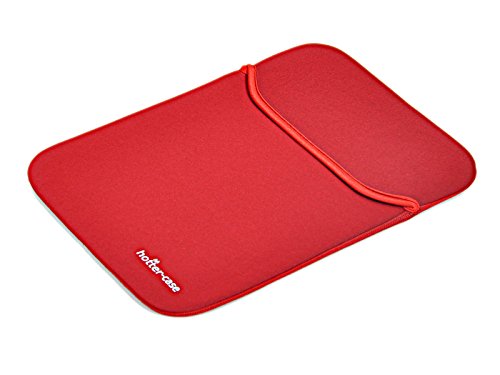 Ledershop24 neopreen Netbook Pro/Air tas zwart/rood omkeerbare hoes 25,9 cm / 33,8 cm (10,2/13,3 inch), 33,8cm (13,3 Zoll), zwart/rood