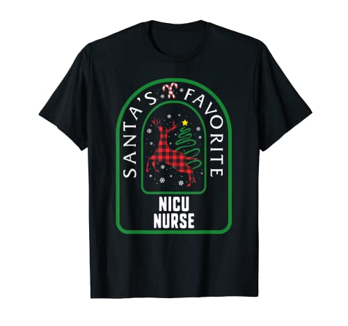 Santa Favorite NICU Nurse - Suéter feo de Navidad Camiseta