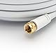 Premium X 30m Basic-LINE SAT TV Antennenkabel F-Anschlusskabel Koaxial-Kabel mit Mantelstromfilter HDTV 4K - Weiß