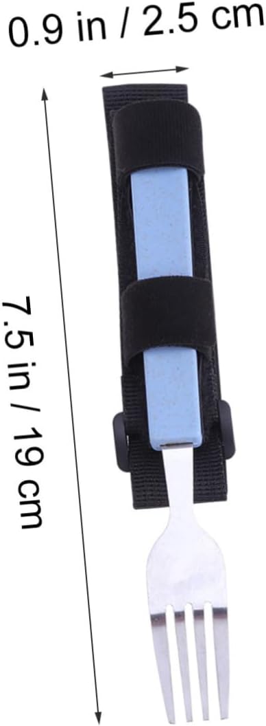 FOMIYES Adjustable Strap Fork Utensil for Disabled and Elderly Ergonomic Eating Tool for Improved Independence for Home Nursing Homes and Hospitals Random