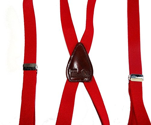 Hold-Ups Urban Youth 3/4\" wide Hold-Up Suspender in X-back with No-slip Clips (Red) - Thumbnail 6