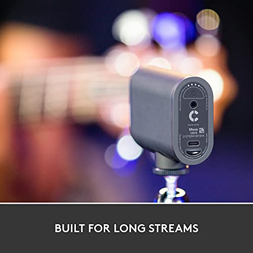 Logitech for Creators Mevo Start Kabellose Live-Streaming-Kamera - 1080p Full HD, Integriertes Mikrofon, App-Steuerung, Streaming auf YouTube, Facebook, Twitch, Zoom über LTE oder Wi-Fi - Schwarz