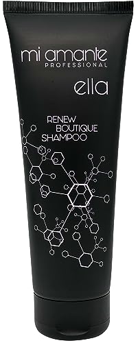 Mi Amante Ella Renew Boutique Champú de queratina: alisado y cuidado para el cabello dañado con queratina e hidratación, sin sulfatos y silicona, aroma ligero para todo tipo de cabello, 250 ml