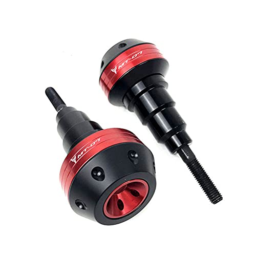 WHONG para Ya&Maha MT07 MT 07 2015-2021 Motocicleta CNC Deslizadores De Marco De Crash Pad Cayendo Protector Logotipo MT-07,Rojo Cover