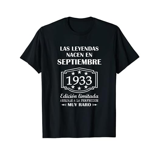 Las Leyendas nacen en Septiembre de 1933 88° cumpleaños Camiseta