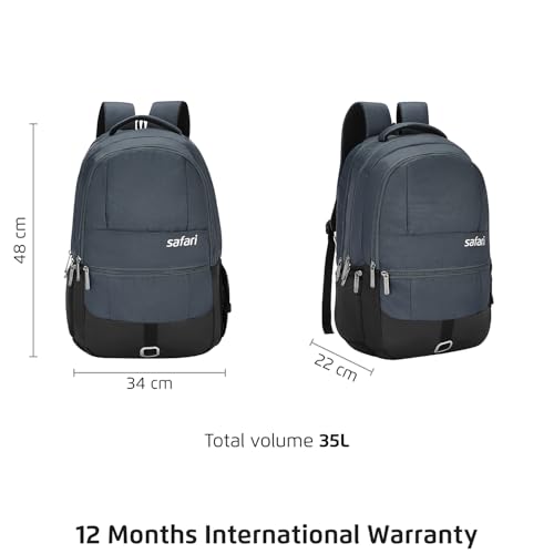 Image of Safari Zen Formal Laptop Backpack Bag for Men & Women, Ideal for Office Use /School /College Boys & Girls, Rain Cover, Trolley Sleeve & Organizer
