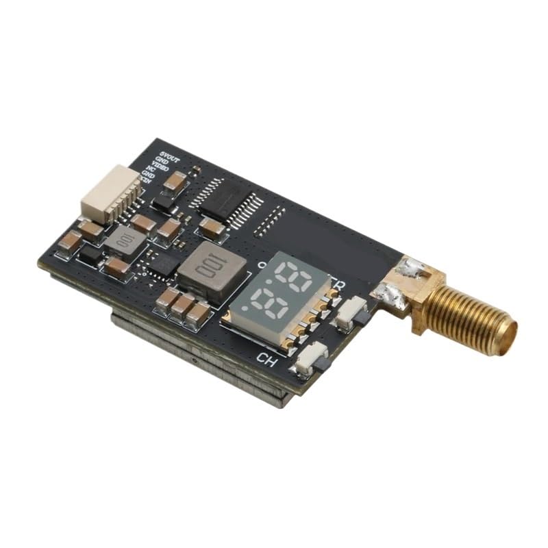 1 pz RX1264-CPB 1.2G VRX, ricevitore video wireless 64CH FPV NTSC/PAL | Ingresso 12V 120mA, pulsante di selezione canale, supporto NTSC/PAL, ricezione video wireless for sistema FPV