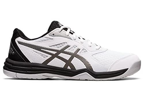 ASICS Men's Upcourt 5 Volleyball Shoes, 12.5, White/Gunmetal