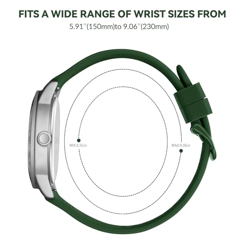 Image of Mens Watches Easy to Read Waterproof with Silicone Strap for Men 24-Hour Military Time Tactical Casual Wristwatch