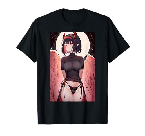 Cute Devil Girl Anime Waifu Aesthetic T-Shirt