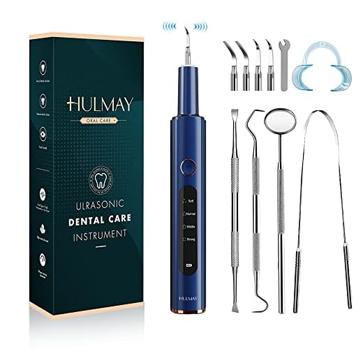 Plaque Remover for Teeth,HULMAY Teeth Cleaning Kit Plaque Remover,Tartar Remover for Teeth with LED Light & 4 Modes &3 Replaceable Heads & Dental Mirror,Dental Tools Safe for Adults and Kids
