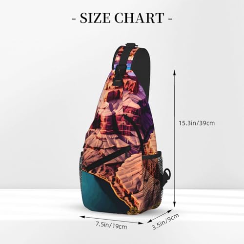 Beauty Grand Canyon Printing Fashion Sling Bag For Men Chest Shoulder Backpack Crossbody Motocycle Daypack For Travel Hiking3
