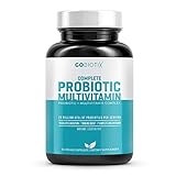 Probiotic Multivitamin by GoBiotix | Daily Multivitamin with Probiotics | 25 Billion CFU | Immune Boost & Digestive Health, Flora Probiotic for Women & Men | Gluten Free | 90 Veggie Capsules