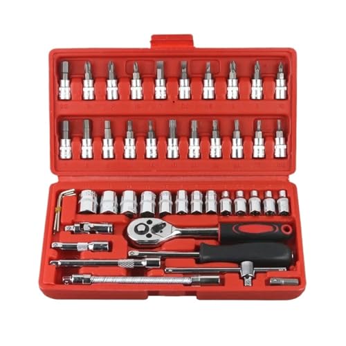 Kit de herramientas combinadas para reparación de autos 46 pzas