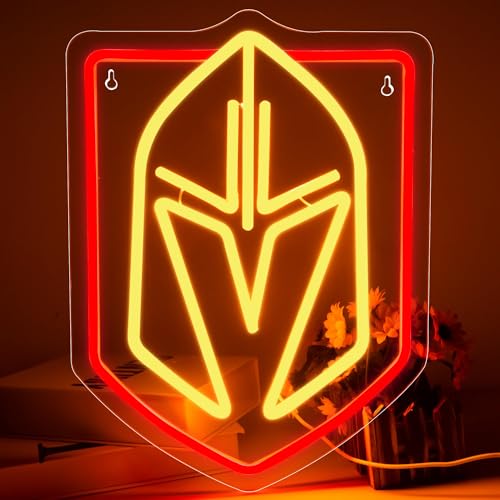 Image of Ice Hockey Neon Signs,Hockey Team Logo Light,Ice Hockey LED Sign,Sports Neon Lights,Hockey Light,Hockey Club Decor,Hockey Gifts for Boys,Ice Hockey Team Fans,Size 15.4 * 11.4 inches(FMXD140)