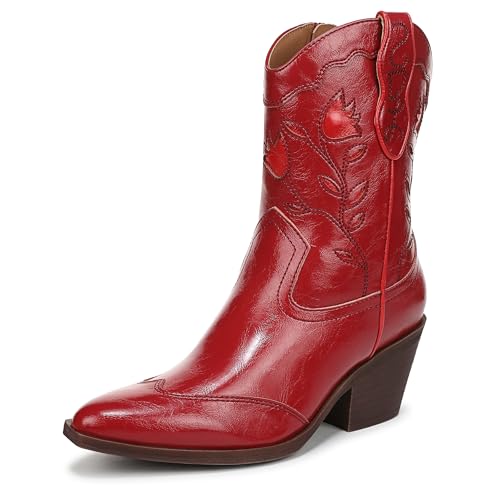 Sam & Libby Womens Flash Western Boot, Verona Red, 8.5