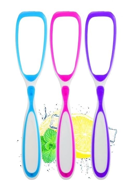 Tongue Cleaner Scraper Pack of 3 for Kids & Adults | Soft Flexible Oral Care Tool for Daily Hygiene | Helps Remove Bad Breath, Tongue Bacteria & Improves Fresh Breath-image-27