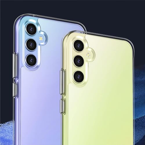 Image of NISHTECH for Samsung Galaxy M34 5G (2024) Premium Transparent Hybrid Soft Slim Dust Proof Back Case Cover Silicone with Camera Protection