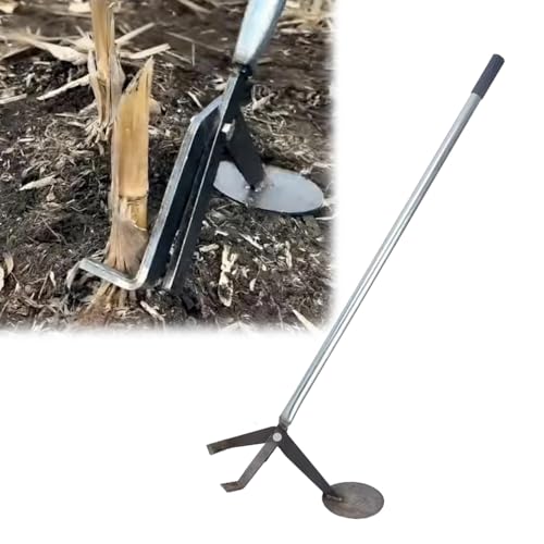 Estrattore di Pali 103 148 cm di Lunghezza, Sradicatore Verticale, Estrattore di Radici con Manico in Acciaio Tubolare per Stocchi di Mais, Estrattore di Diserbo per Terreni Agricoli(L-103cm(40.6in))