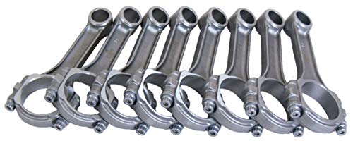 Eagle Specialty Products Connecting Rod, SIR, I Beam, 5.700 in Long, Press Fit, 3/8 in Cap Screws, 8740 Bolt, Forged, Steel, Small Block Chevy, Set of 8