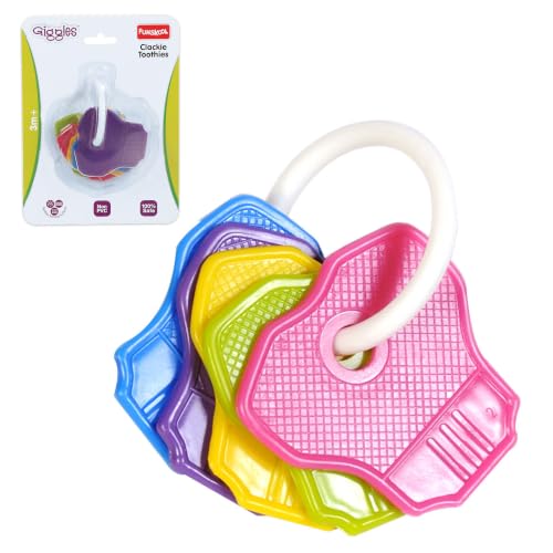 Image of Funskool Giggles, Clackie Toothies, Teether for Babies to soothen their gums, Easy to Grasp,hold and chew, 3 months & above, Infant Toys
