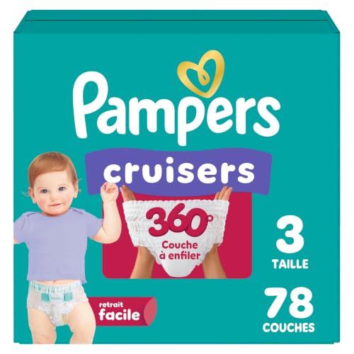 Image of Pampers Diapers - Cruisers 360 - Size 3, 78 Count, Babyproof up to 100% Leakproof Pull-On Diaper