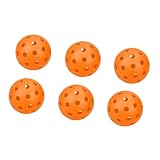 Omquot Bolas con Orificios LED Duraderas de 40 Agujeros para Golpear con Precisión en Varias Superficies Bolas de Entrenamiento Al Aire para Canchas y Patios de Plástico (Naranja)