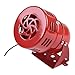 Red Motorized Buzzer for -190, 110dB Loud Alarm, High Power Electric with 40W, AC220V/DC12V/DC24V, IP44 Rated, for Industrial Mini Motor Alarms(AC220V)