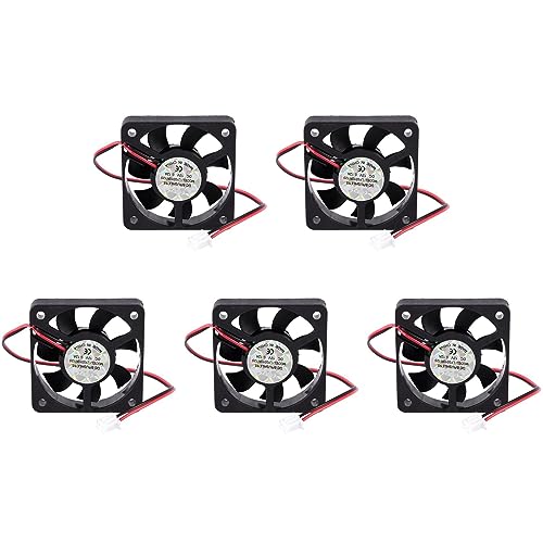 Plawee 5piezas 50mm 12V 2 4000RPM Rodamiento de Manguito Ventilador de Enfriamiento Enfriador de CPU Caja para PC
