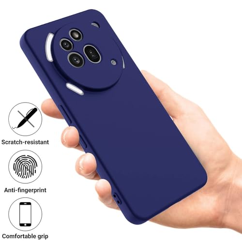 Image of amazon basics Mobile Cover for Nothing Phone (3a) Pro 5G | Full Camera Protection | Premium Liquid Silicon Case | Flexible Bumper Case for Nothing Phone (3a) Pro 5G (Dark Blue)