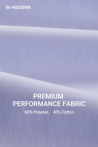 Image of HISDERN Mens Dress Shirts Long Sleeve Button Down Casual Shirts for Men Inner Contrast Formal Business Tuxedo Wedding Shirt