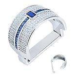 Men's Tie Clips Cubic Zirconia Tie Clips Tie Holder Crystal Necktie Ring Tie Tacks Accessories The best combination Luxurious Sparkling Rich Zircon Series (white)
