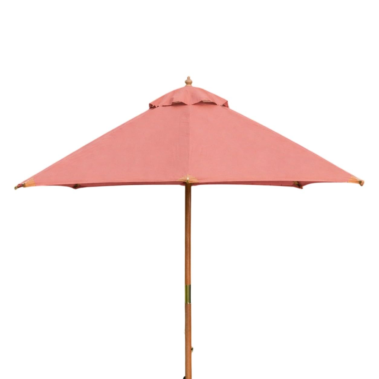 Garden Market Place Terracotta The Garden Marketplace Hardwood Garden Parasol With Pulley Lift, Supportive Rib Frame And 180G/M² Polyester Canopy, Water-Repellent Finish, Choice Of Colours And Sizes (, 2M)