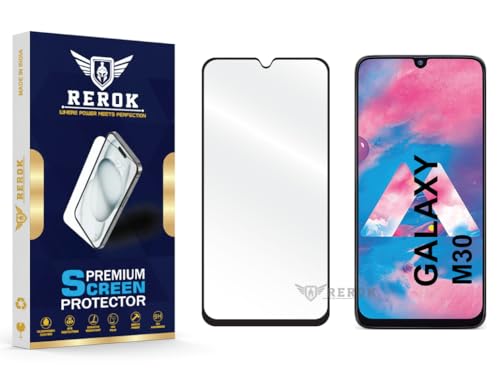 Image of Gorilla Tempered Glass Screen Protector Compatible with Samsung Galaxy M30 [Pack of 1] | Edge-to-Edge, Bubble-Free, Case Friendly, Easy Installation Kit