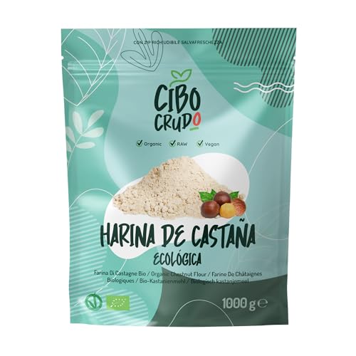Harina de Castañas Ecológica - 1 kg. Harina de Castaña Natural y Cruda Sin Gluten.