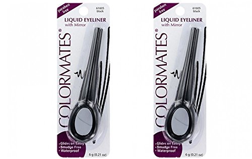 Delineador Líquido Colormates con Espejo Pack de 2 Negro miniatura 2