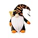Pipihome Pupazzo di peluche per Halloween GNOME senza viso, bambola con pose in piedi, per decorazione di feste, decorazione natalizia (ragno arancione)