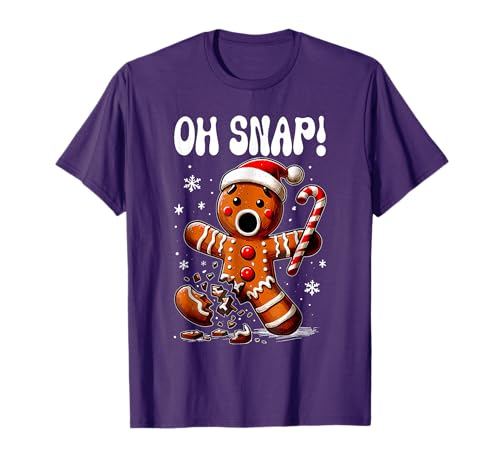 Funny Christmas Gingerbread Man Oh Snap Outfit Pajama...