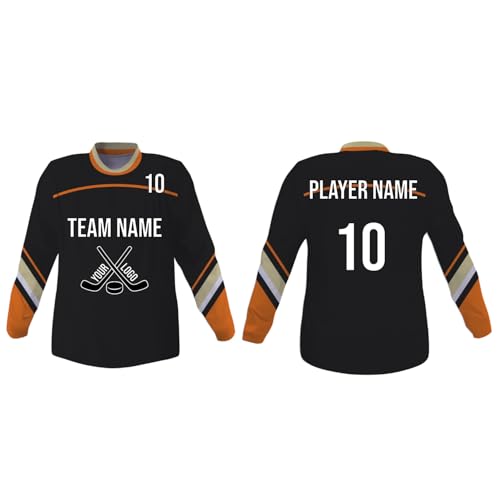 Image of SGS Sports Gear Custom Hockey Jersey, Personalized Reversible or Standard Design with Name & Number, Hockey Jersey