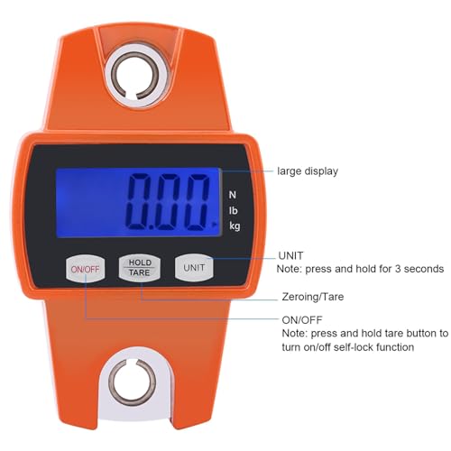 Bilancia Digitale Da 300kg Con Gancio - Bilancia Elettronica Portatile Per Pesare Oggetti Pesanti - Foto 7