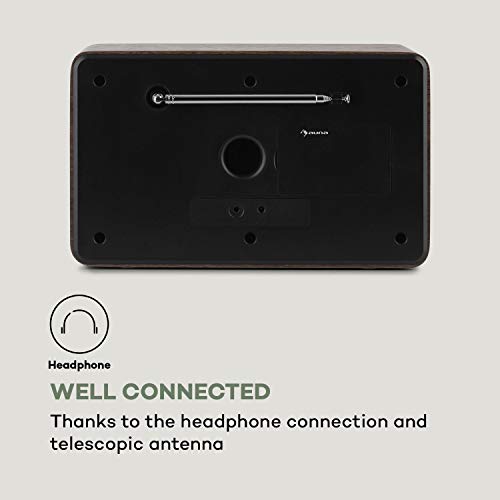 auna Nestor DAB+ Radio, bedienerfreundliches DAB+/FM Digitalradio für Senioren, 2,4" TFT-Farbdisplay mit großer und lesbarer Schrift, partielle Tastensperre, Leistung: 2 x 3 Watt RMS, braun – Bild 8