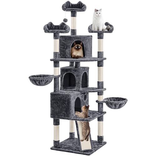 Yaheetech Arbre à Chat Géant 194 cm Tour pour Chat XXL Multiniveau...