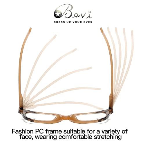 Image of Bevi Reading Glasses Blue Light Blocking Magnify Glasses with Spring Hinge Anti Eye Strain for Men and Women